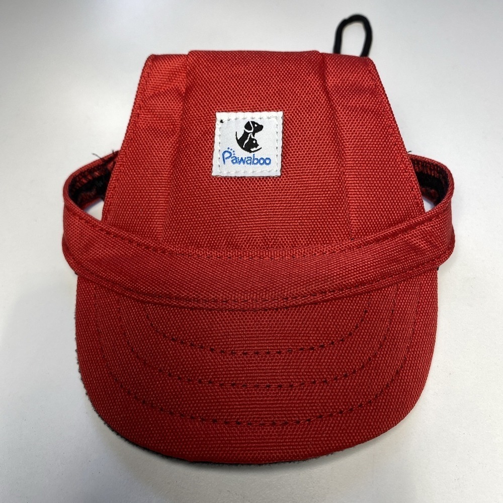 Pawaboo Red Dog Visor Cap - Adjustable Pet Hat